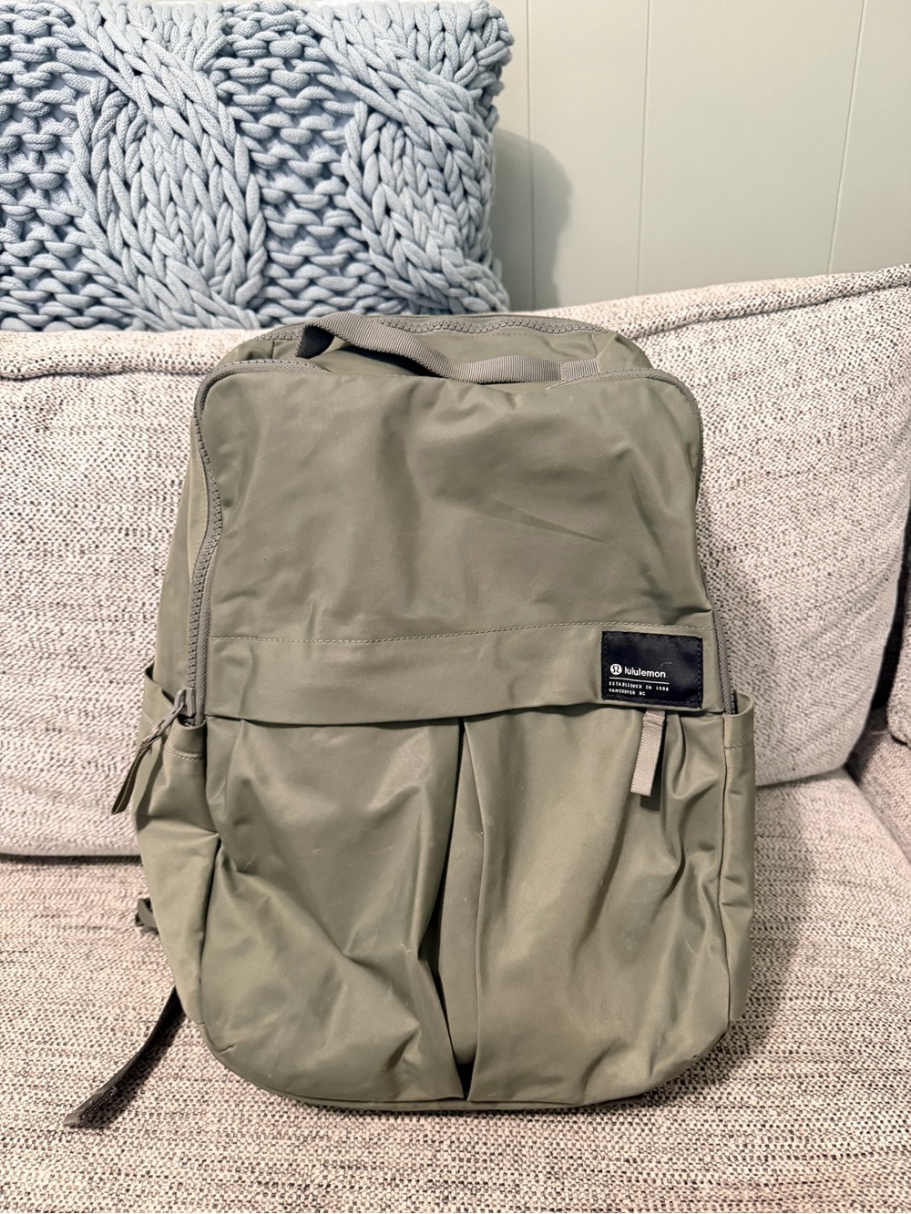 Lululemon Unisex Olive Green Backpack